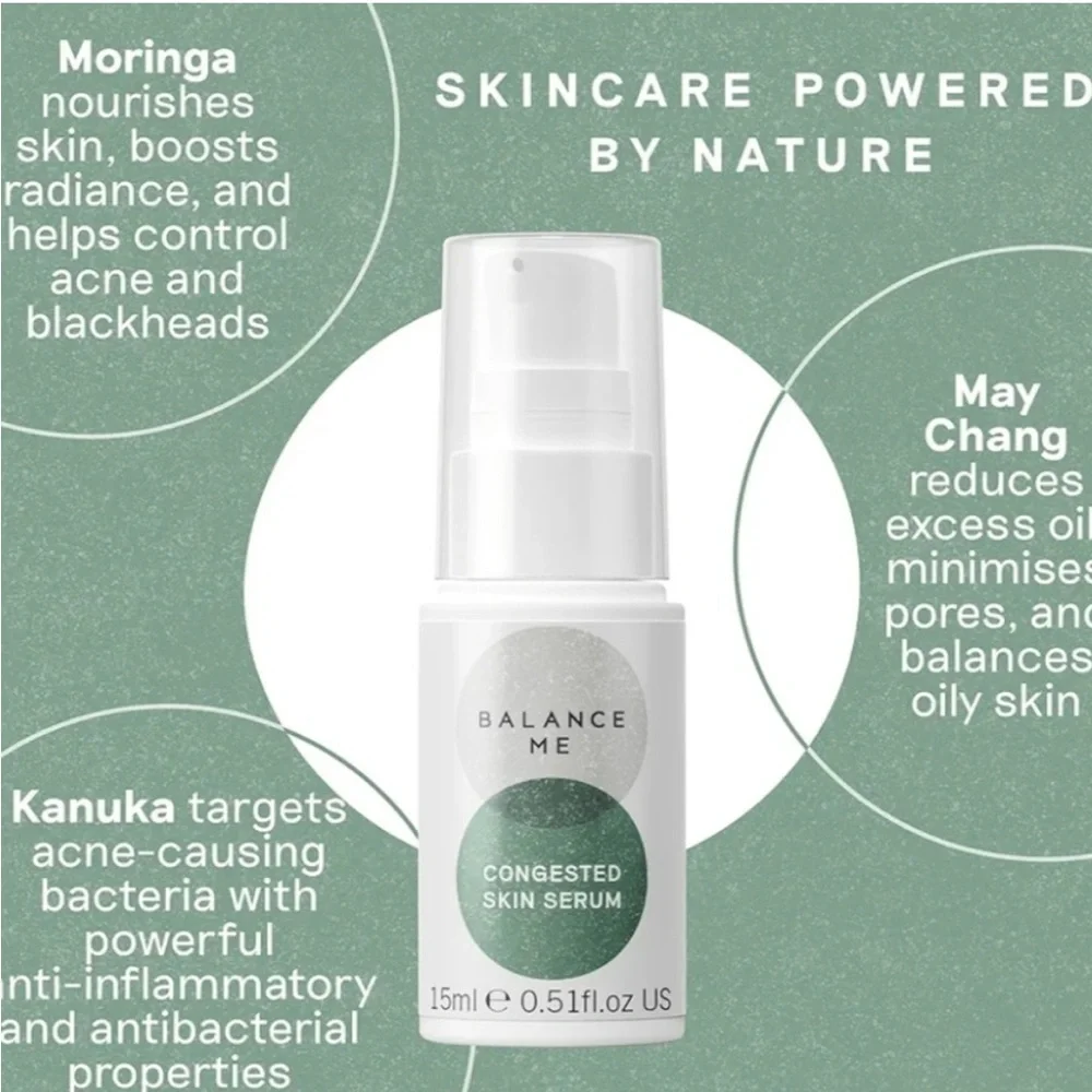 Balance Me Congested‎ Skin Serum, 15ml/Full Size, New in Box Blemish Treatment